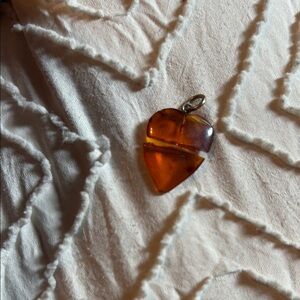 FREE WITH PURCHASE BROKEN HEART Amber Heart repurpose craft